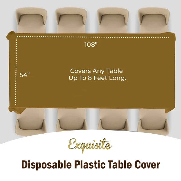Gold Plastic Table Cover