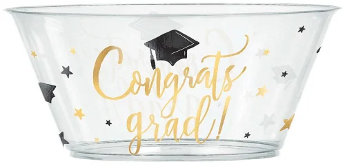 Grad Hot Stamped Plastic Bowl