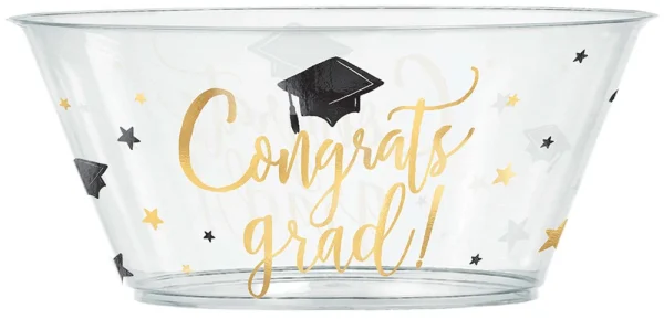 Grad Hot Stamped Plastic Bowl