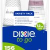 Dixie To Go Medium Paper Coffee Cups With Lids, 12 Oz, 156 Count, Disposable Cups For On-The-Go Hot Beverages
