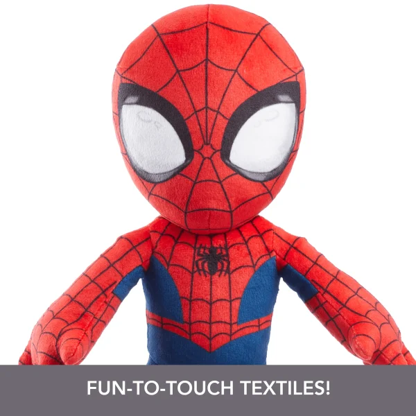 Marvel Plush Talkers Spider-Man Soft Toy, 11.75-inch Collectible Figure With Sounds & Phrases