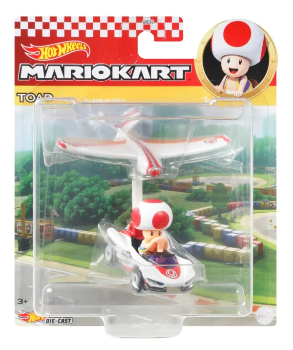 Hot Wheels Mario Kart Toad P-Wing And Plane Glider