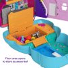 Polly Pocket Teddy Bear Purse Compact, 2 Micro Dolls, 16 Accessories, Pop & Swap Peg Feature, 4 & Up