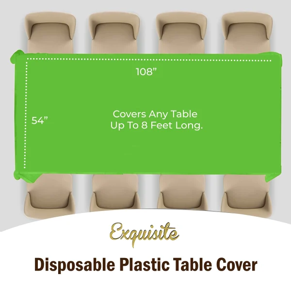 Lime Green Plastic Table Cover