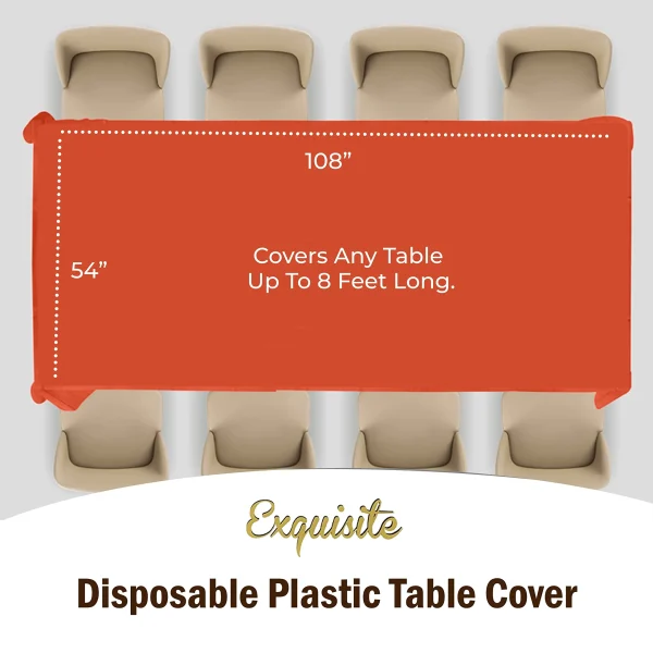 Orange Plastic Table Cover