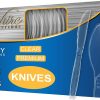 Party Bargains Disposable Cutlery set, SAPPHIRE Design, Clear Color, 360 Pieces: 180 Forks, 120 Spoons, 60 Knives