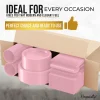 350 Pcs Pink Plastic Disposable Tableware Set