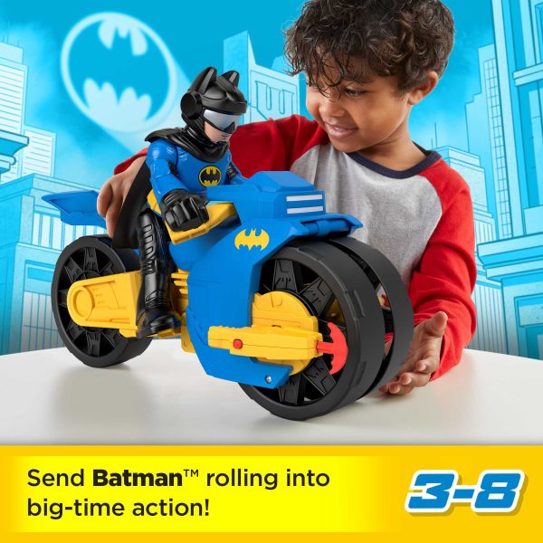 Imaginext DC Super Friends Batman Toys, XL Batcycle And Batman Figure, 10-Inches