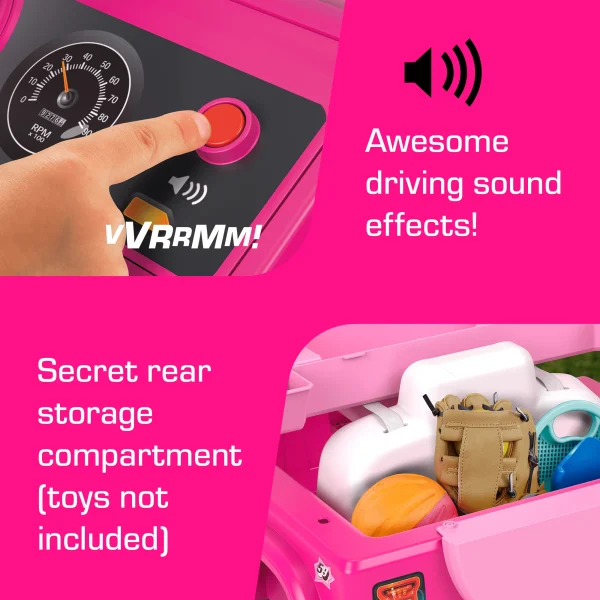 Power Wheels Barbie Jeep Wrangler Toddler Ride-On Toy, 6V Battery-Powered With Sounds