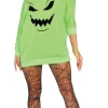 Spooky Green Jersey Dress