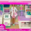 Barbie Fast Cast Clinic Playset With Brunette Barbie Doctor Doll, 4 Play Areas, 30+ Play Pieces
