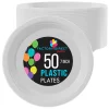 7 In. White Plastic Plates | 50 Count