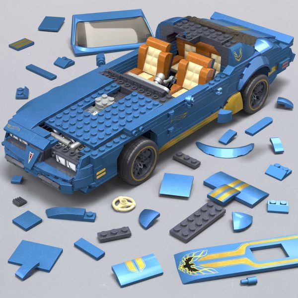 MEGA Hot Wheels '77 Pontiac Firebird (1:18 Scale) Collectible Building Set (844 Pcs)