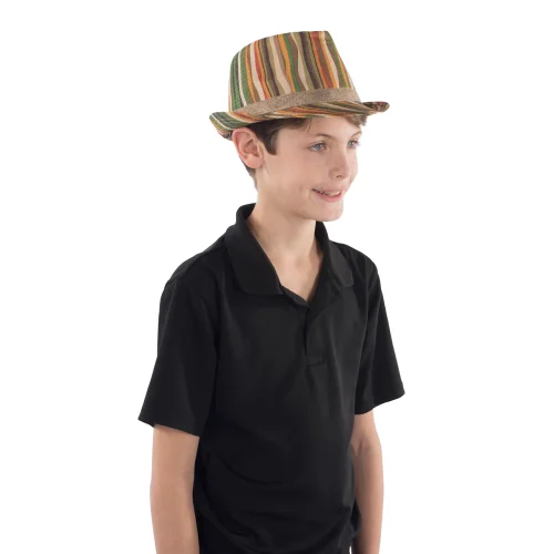 Vibrant Green Rainbow Fedora