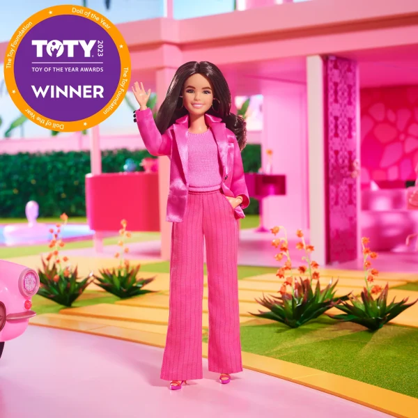 Barbie the Movie Collectible Gloria Doll Wearing Pink Power Pantsuit