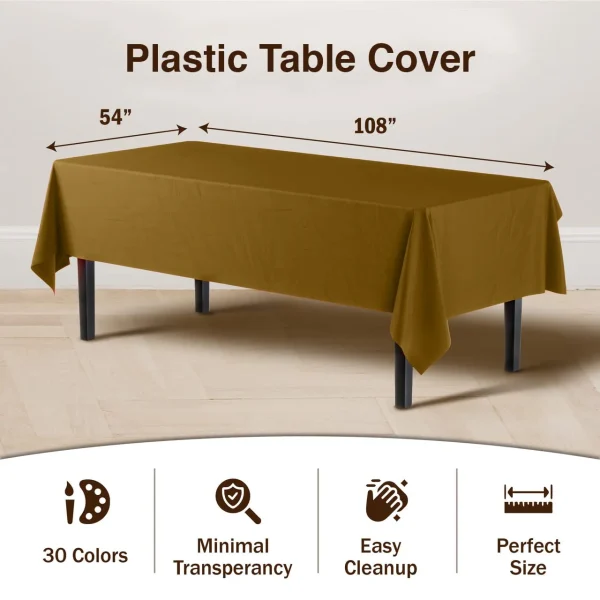 Gold Plastic Table Cover