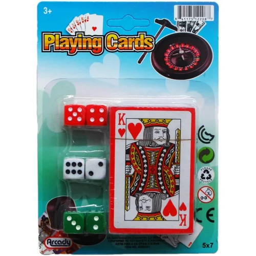 Playing Cards 6pcs Dice