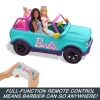 Hot Wheels Barbie RC Suv & Stickers, Battery-Powered Toy Truck, Fits 2 Barbie Dolls