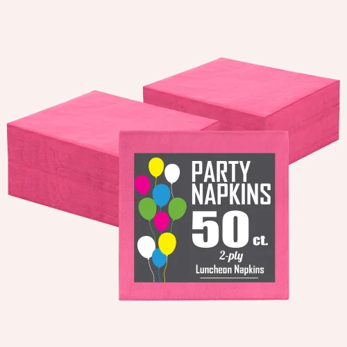 Hot Pink Luncheon Napkins | 50 Count