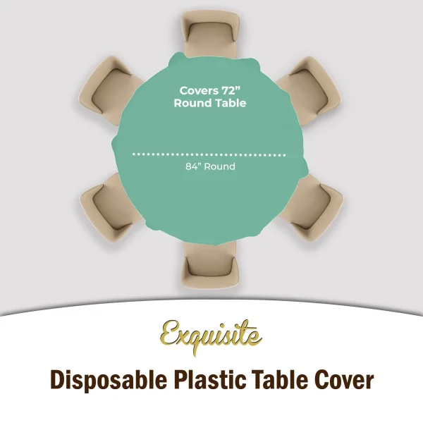 Premium Round Light Mint Table Cover