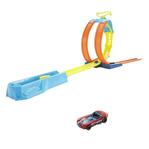Hot Wheels Track Builder Unlimited Split Loop Pack, With 1 Car, Gift For Kids 6 To 12 Years Old