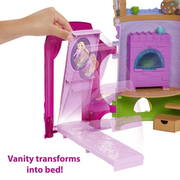 Disney Princess Rapunzel Tower Doll House Playset With Rapunzel Doll, 15 Accessories And Pascal