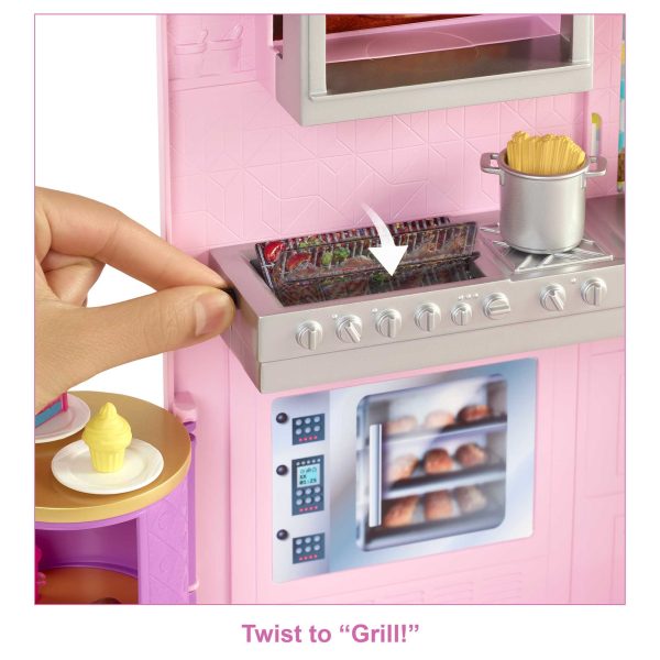 Barbie Cook ‘n Grill Restaurant Playset With More Than 30 Pieces