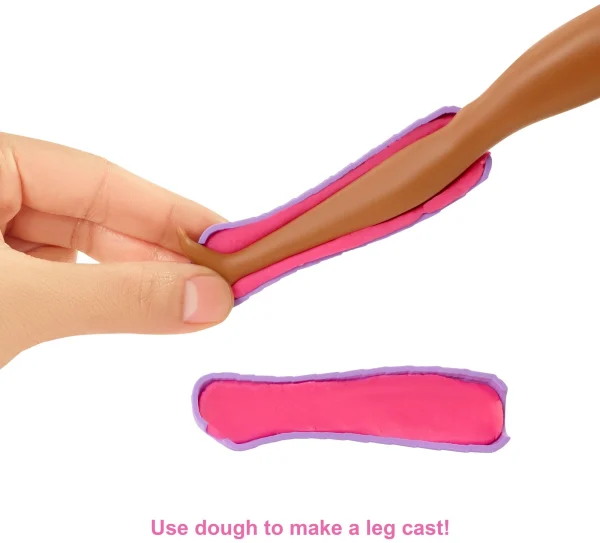 Barbie Fast Cast Clinic Playset With Brunette Barbie Doctor Doll, 4 Play Areas, 30+ Play Pieces