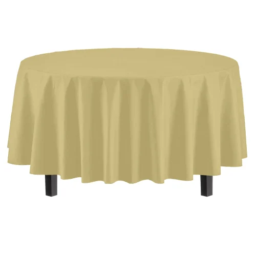 Round Light Yellow Table Cover