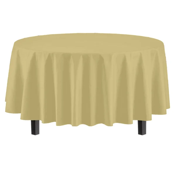 Round Light Yellow Table Cover
