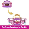 Disney Princess Carriage To Castle Transforming Playset With Aurora Small Doll, 4 Figures & 3 Levels