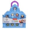Disney Frozen Castle Playset With 9 Fisher-Price Little People Figures, Carry Along Castle Case