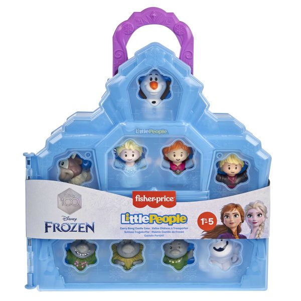 Disney Frozen Castle Playset With 9 Fisher-Price Little People Figures, Carry Along Castle Case