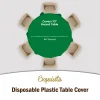 Emerald Green Round Plastic Table Cover