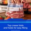 Ziploc Quart Food Storage Freezer Bags, Stay Open Design with Stand-Up Bottom, Easy to Fill, 75 Count