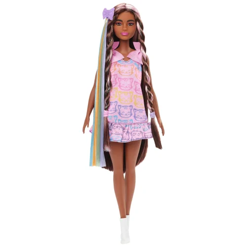 Barbie Fun & Fancy Doll & Accessories, Brunette Fashion Doll With Extra-Long Hair & 2 Looks