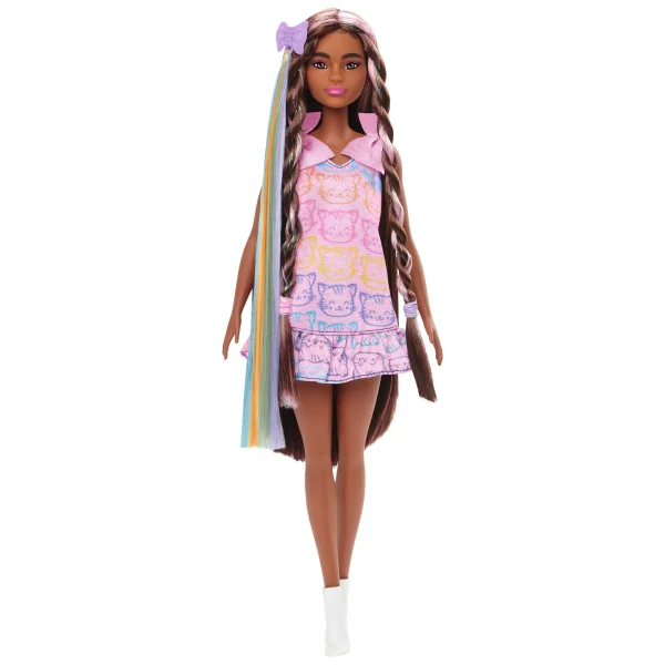 Barbie Fun & Fancy Doll & Accessories, Brunette Fashion Doll With Extra-Long Hair & 2 Looks