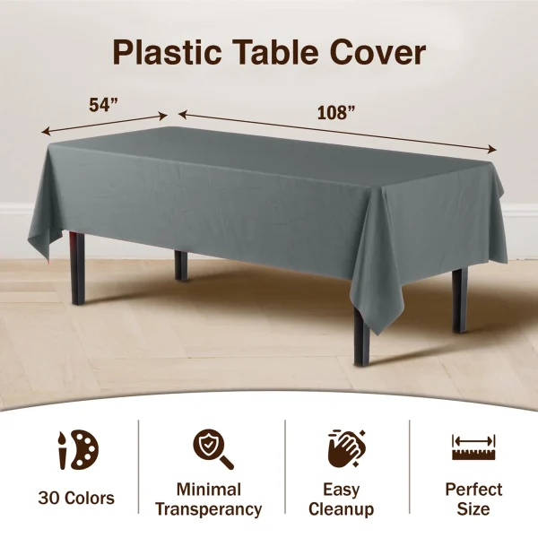 Silver Plastic Table Cover