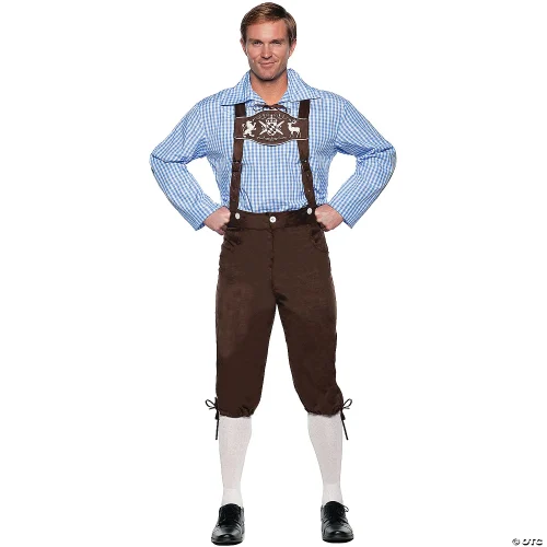 Deluxe Brown Lederhosen Adult