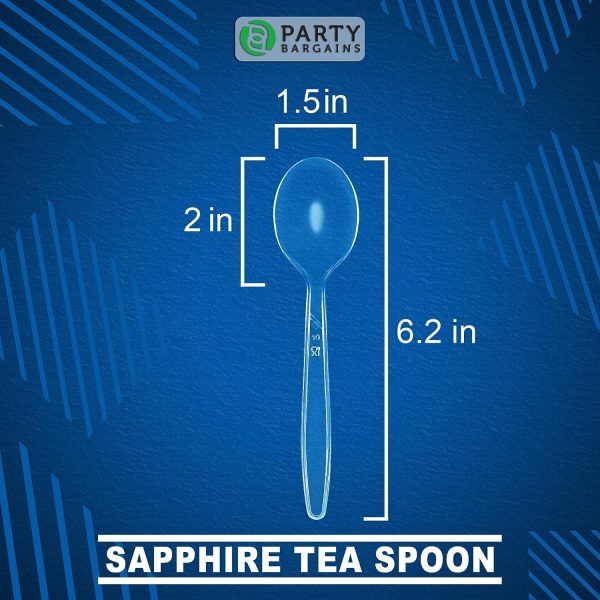Party Bargains Disposable Cutlery set, SAPPHIRE Design, Clear Color, 360 Pieces: 180 Forks, 120 Spoons, 60 Knives