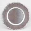 Charger Plate 13in Silver Wavy Edge