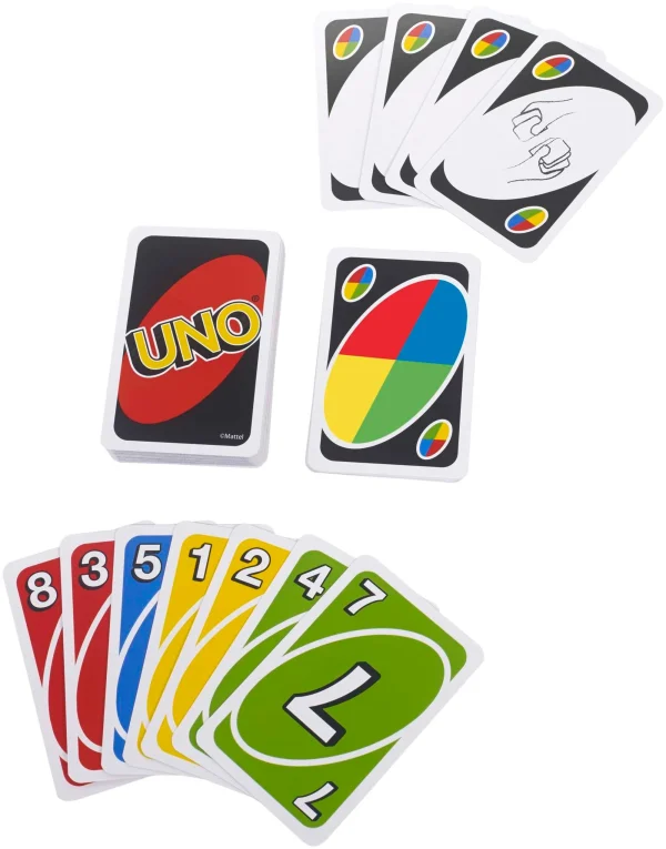 Mattel Games 3 Card Game Pack - UNO, Phase 10, Ono 99 in Storage Tin Box