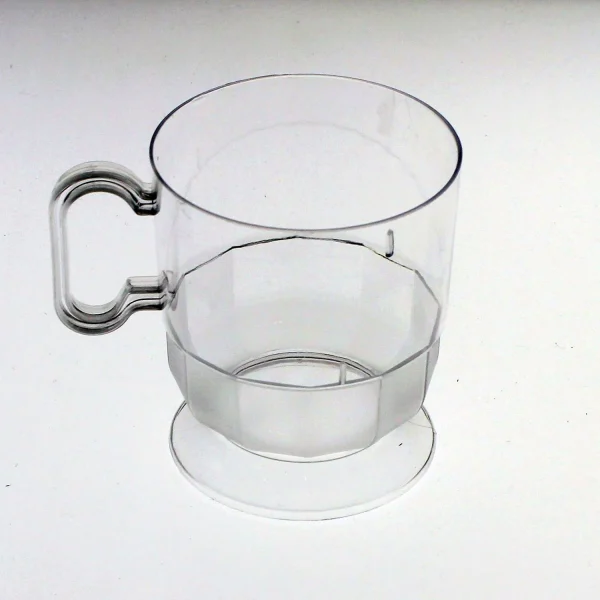 8 Oz. Clear Glazed Coffee Cups W/ Handle | 8 Count