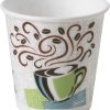 Dixie PerfecTouch 12 Oz Insulated Paper Hot Coffee Cup by GP PRO (Georgia-Pacific); Coffee Haze; 5342DX; 500 Count (25 Cups Per Sleeve; 20 Sleeves Per Case)