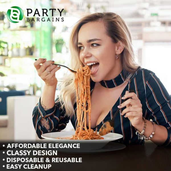 Party Bargains Disposable Cutlery set, SAPPHIRE Design, Clear Color, 360 Pieces: 180 Forks, 120 Spoons, 60 Knives