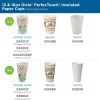 Dixie PerfecTouch 12 Oz Insulated Paper Hot Coffee Cup by GP PRO (Georgia-Pacific); Coffee Haze; 5342DX; 500 Count (25 Cups Per Sleeve; 20 Sleeves Per Case)