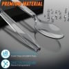 7.5" Clear Plastic Knives Heavy Duty Upgraded Heat Resistant & BPA Free, Solid and Durable Plastic Cutlery, Premium Disposable Knives, for Party Supply(84 Count)