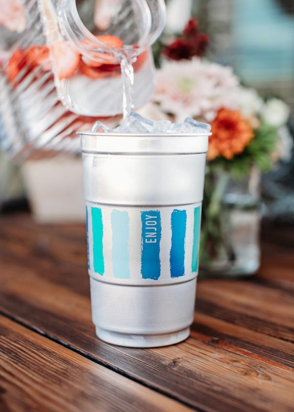 Ball Aluminum Cup Recyclable Party Cups, 20 oz. Cup, 30 Cups Per Pack