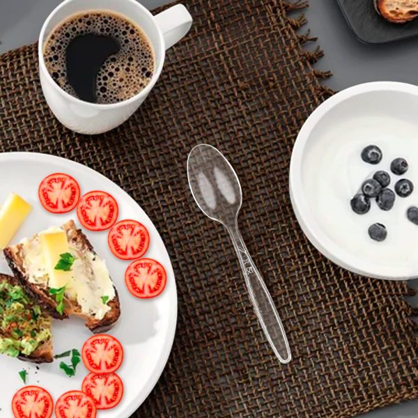 Party Bargains Disposable Cutlery set, SAPPHIRE Design, Clear Color, 360 Pieces: 180 Forks, 120 Spoons, 60 Knives
