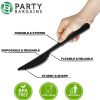 Party Bargains Disposable Cutlery set, SAPPHIRE Design, Clear Color, 360 Pieces: 180 Forks, 120 Spoons, 60 Knives